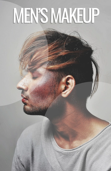 Free Blank Men’s Makeup Poster Template to Edit Online