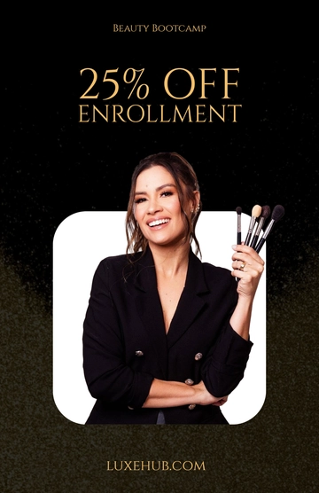 Free Luxury Makeup Poster Template to Edit Online