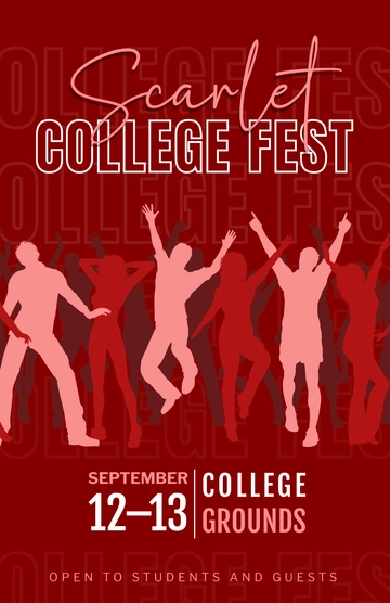 Free College Festival Poster Template to Edit Online