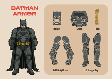 Free Batman Armor Template to Edit Online