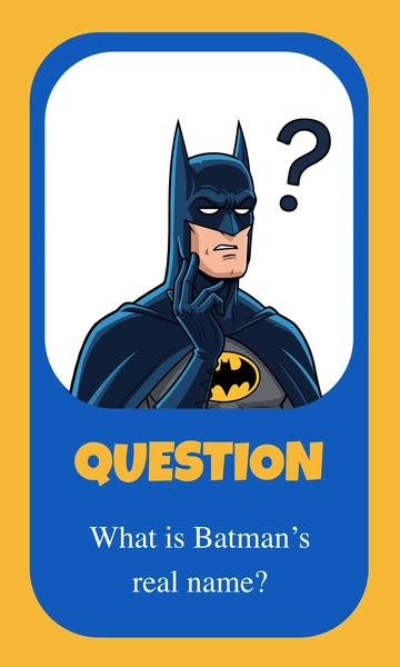 Free Batman Flashcard Template to Edit Online