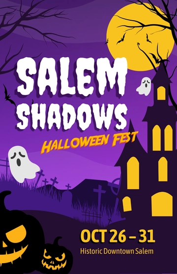 Free Halloween Festival Poster Template to Edit Online