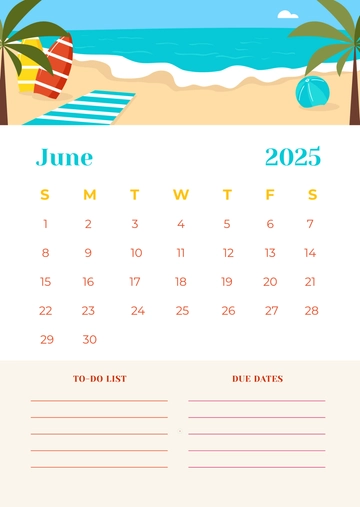 Free Employee Summer Calendar Template to Edit Online