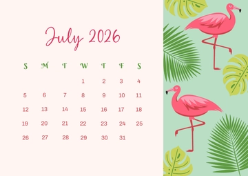 Free Working Summer Calendar Template to Edit Online