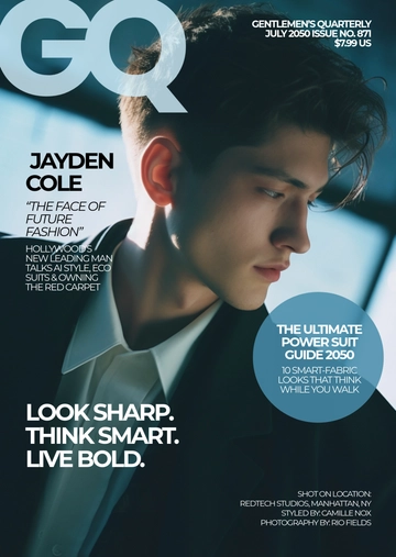 Free A6 GQ Cover Page Template to Edit Online