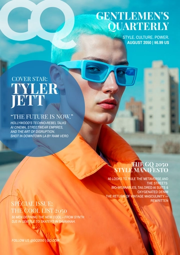 Free Cool GQ Cover Page Template to Edit Online
