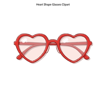 Free Heart Shape Glasses Clipart to Edit Online