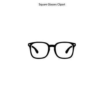 Free Square Glasses Clipart to Edit Online