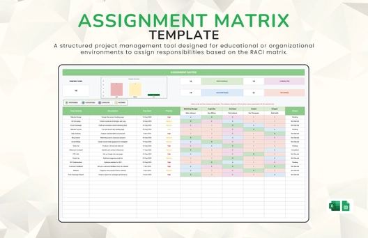 Assignment Matrix Template