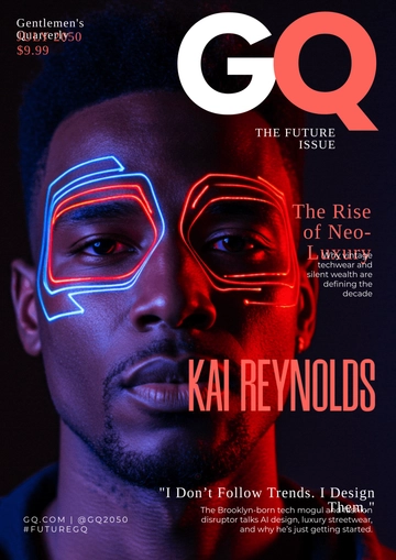 Free Digital GQ Cover Page Template to Edit Online