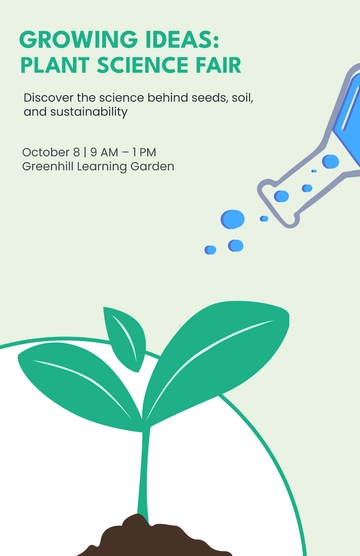 Free Plant Science Fair Poster Template to Edit Online