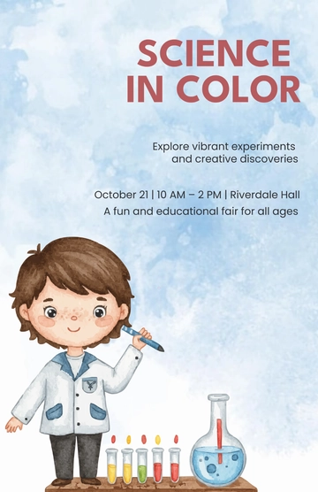 Free Watercolor Science Fair Poster Template to Edit Online