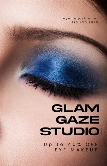 Free Aesthetic Eye Makeup Poster Template to Edit Online