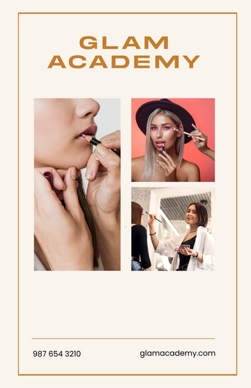 Free Makeup Course Poster Template to Edit Online