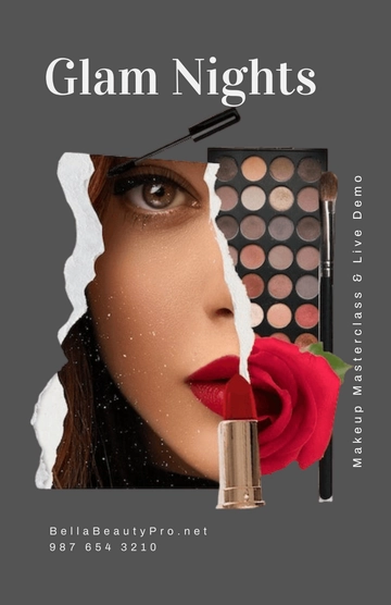 Free Makeup Event Poster Background Template to Edit Online