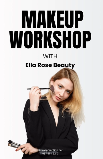 Free Makeup Workshop Poster Template to Edit Online