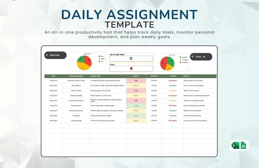 Daily Assignment Template