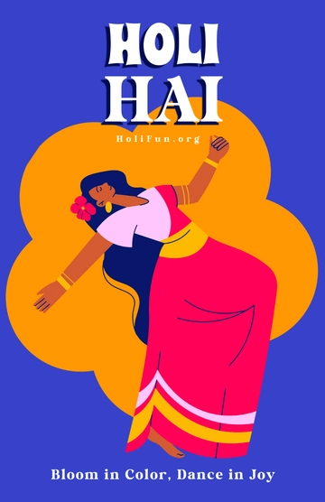Free Floral Holi Poster to Edit Online