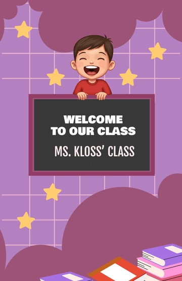 Free Fun Classroom Welcome Poster Template to Edit Online