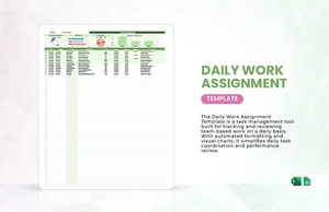 Daily Work Assignment Template