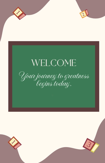 Free Inspirational Classroom Welcome Poster Template to Edit Online
