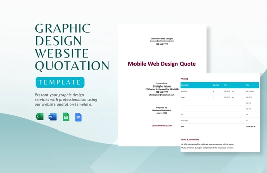 Graphic Design Website Quotation Template