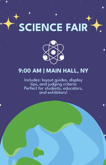 Free Professional Science Fair Poster Kit Template to Edit Online