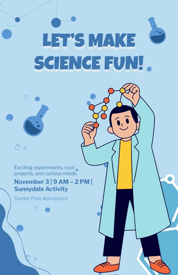 Free Fun Science Fair Poster Template to Edit Online