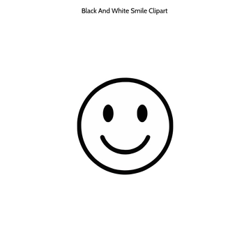 Free Black And White Smile Clipart to Edit Online
