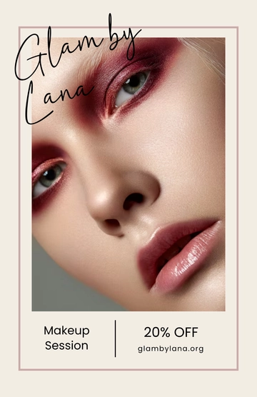 Free Makeup Booking Poster to Edit Online