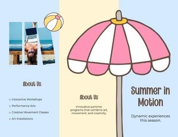 Free Abstract Background Summer Brochure Template to Edit Online