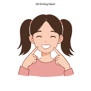 Free Girl Smiling Clipart to Edit Online