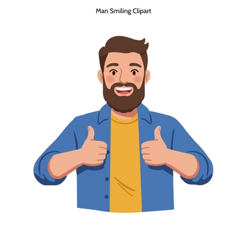 Free Man Smiling Clipart to Edit Online