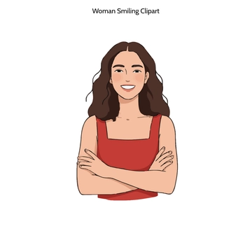 Free Woman Smiling Clipart to Edit Online