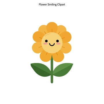 Free Flower Smiling Clipart to Edit Online