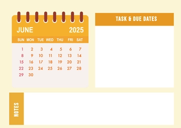 Free Professional Summer Planner Calendar Template to Edit Online