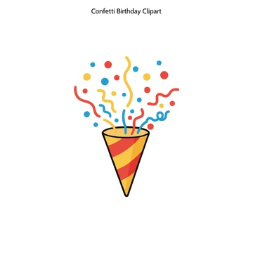 Free Confetti Birthday Clipart to Edit Online