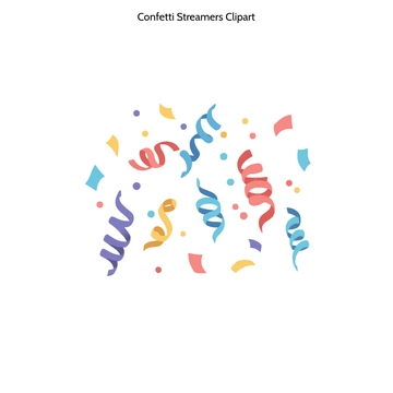 Free Confetti Streamers Clipart to Edit Online
