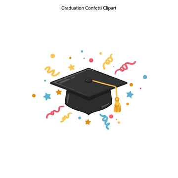 Free Graduation Confetti Clipart to Edit Online