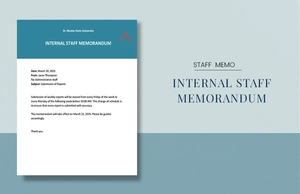 Internal Staff Memo Template Internal Staff Memo Template