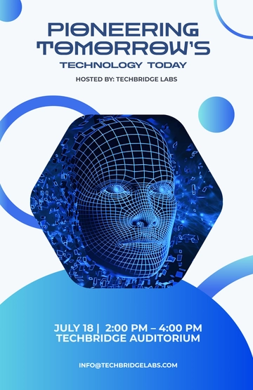 Free Creative Technology Presentation Poster Template to Edit Online