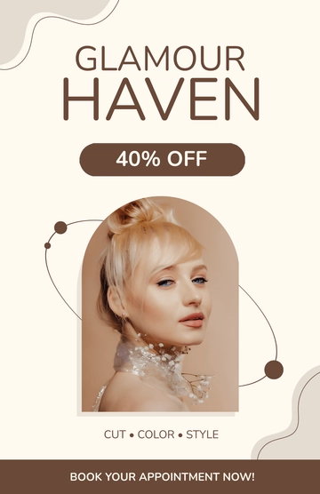 Free Beauty Salon Poster Template to Edit Online