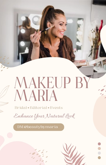 Free Beauty Poster for Makeup Artist Template to Edit Online