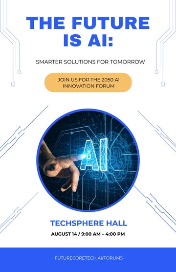 Free Professional Technology Conference Poster Template to Edit Online