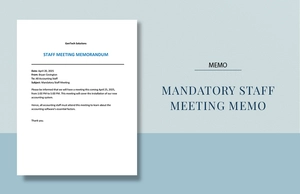 Mandatory Staff Meeting Memo Template