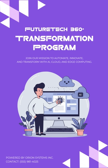 Free Technology Transformation Poster Template to Edit Online