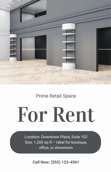 Free For Rent Business Poster Design Template to Edit Online