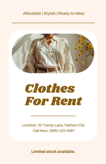 Free Clothes for Rent Poster Template to Edit Online