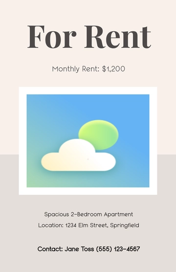 Free Better for Rent Poster Template to Edit Online