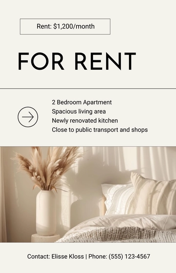 Free For Rent Poster Template to Edit Online